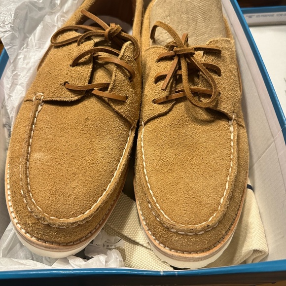 Sperry Tan Suede Boat Shoes - Picture 3 of 6